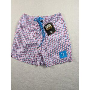 Baseballism Youth Medium Great Day Mesh Shorts Pink Blue Baseball Stitch NWT
